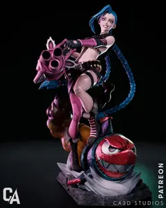 Jinx Arcane + Bust - League of Legends - STL Files - STL Forge - No Frame