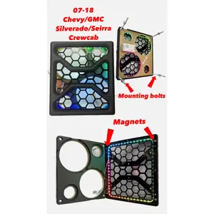 2014-2025 Chevy Silverado GMC Sierra cup holder panel speaker pod with Custom Cover plate speaker pods