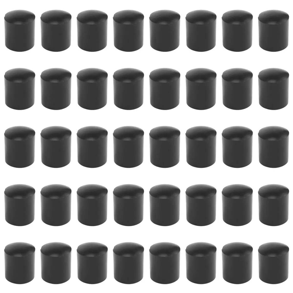 40-Pack Black Rubber Pipe Caps, 10 mm Hose End Caps, Fits Hose Diameter 10 mm for Household Appliance Parts & Accessories, Pipe Cap, 40X Pipe End Caps