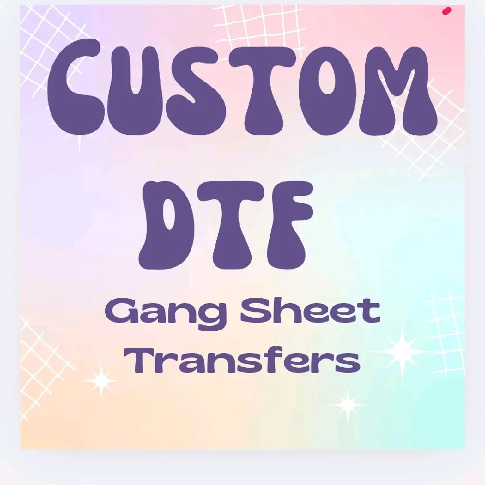 Custom DTF Prints - Durable Heat Transfer for Custom Design with Colorful Gradient, Perfect for Any Occasion