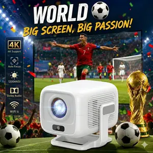 [US warehouse]  Auto Focus HY310 Projector 330ANSI Google Assistant 8K Decode Native 1080P BT5.4 WIFI6 Android 14 Built-in Speaker Allwinner H726 180° Flexible 130"Screen 60Hz Reflash Home Cinema Mini Portable Projector Wireless Local Summervibes