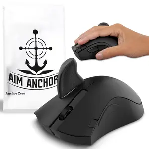 AIM ANCHORS [Gaming Mouse Grip] Delta - Innovate Mouse Grips Accessory That Offers You Unmatched Precision, Stability, Control, and Comfort - Customizable TPE Mouse Grip Pad Accessory. (Black, Youth)