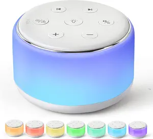 FamiSym White Noise Sound Machine Baby for Sleeping with Night Light – 34 Soothing Sounds, Rechargeable White Noise Machine for Kids Adults, Portable Lullaby Sleep Machine Baby Soother Home Travel