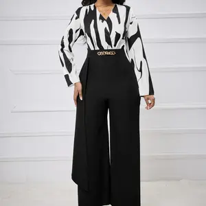 V-Neck Cinched Waist Jumpsuit