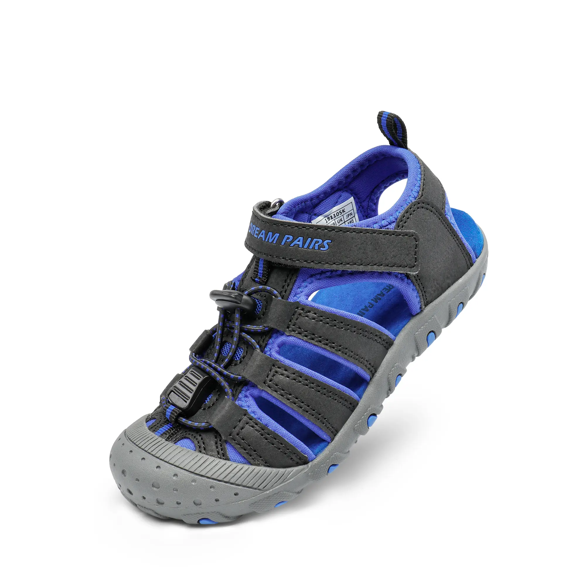 DREAM PAIRS KIDS Boys Girls Closed-Toe Outdoor Summer Sport Sandals for Little/Big Kid