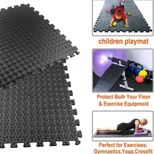 16pcs Eva Interlocking Foam Floor Tiles, 30x30cm Puzzle Fitness Mats, Non-Slip Cushioning Yoga Mat for Home Gym, Flooring Pad