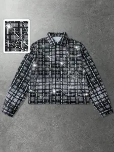 Men's Casual Long Sleeve Plaid Shirt with Button Front and Pockets, Stylish Streetwear Perfect for All Seasons, Loose Casual Style