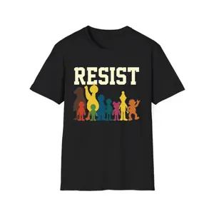 Resist PBS Save Public Broadcasting Tee - Retro Political Protest T-Shirt for Equal Rights Advocates, Hands-Off Design for Supporters of Public Broadcasting