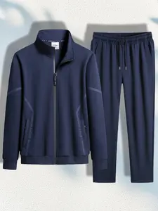 Men's Casual Sports Exercise Set - Comfortable Breathable Stand-Up Collar Warm Sweatshirt & Jogging Pants for Fitness Running Golf Tennis Cycling Gifts