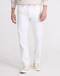 Express Straight White Stretch Jeans