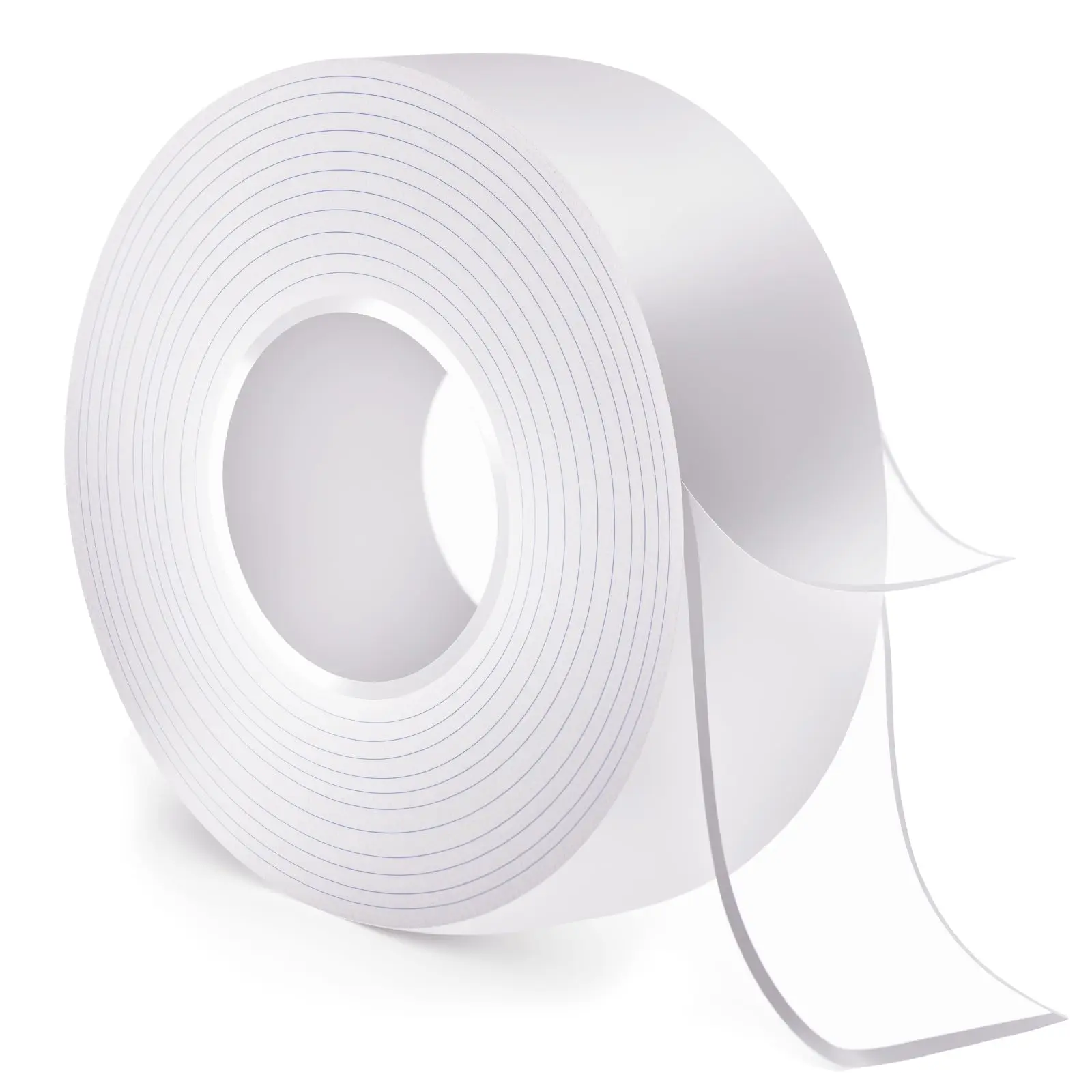 Heavy Duty Double-Sided Acrylic Nanotape - Multipurpose Removable Adhesive Sheets (9.8ft, 2.2lb Holding Capacity), Strong Waterproof for Wet Spaces, Invisible Transparent for Smooth Walls, Cars, Toddler Gear, Highway Accessories, Arts and Craft Projects,