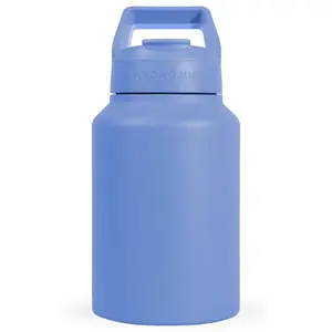 HydroJug Sport Jug 64 oz - Insulated Stainless Steel Half Gallon Water Bottle with Straw & Carry Handle