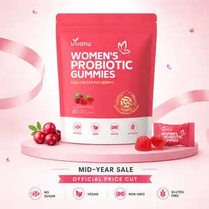 Cranberry Probiotic Gummies | Targeting Body Odor, Women's Health, and Body Balance | Vegan (60 Gummies per Pack) SummerVibes Balances intestinal flora and reduces inflammation