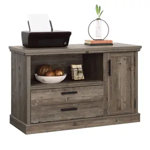 Aspen Post File Credenza Modern Storage Cabinet with Adjustable Shelf & Spacious Drawers for Home Office or Living Room