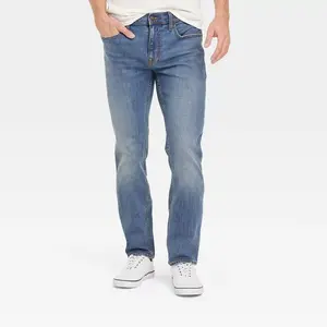 Men's Slim Fit Jeans - Goodfellow & Co Medium Wash 36x30: Cotton Spandex, Midweight Denim, Mid Rise