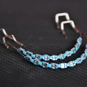 Adult Teeth Decoration Accessories, Colorful Metal Brackets with Wire, Temporary Orthodontic Style, Set of Two, Tooth Gems