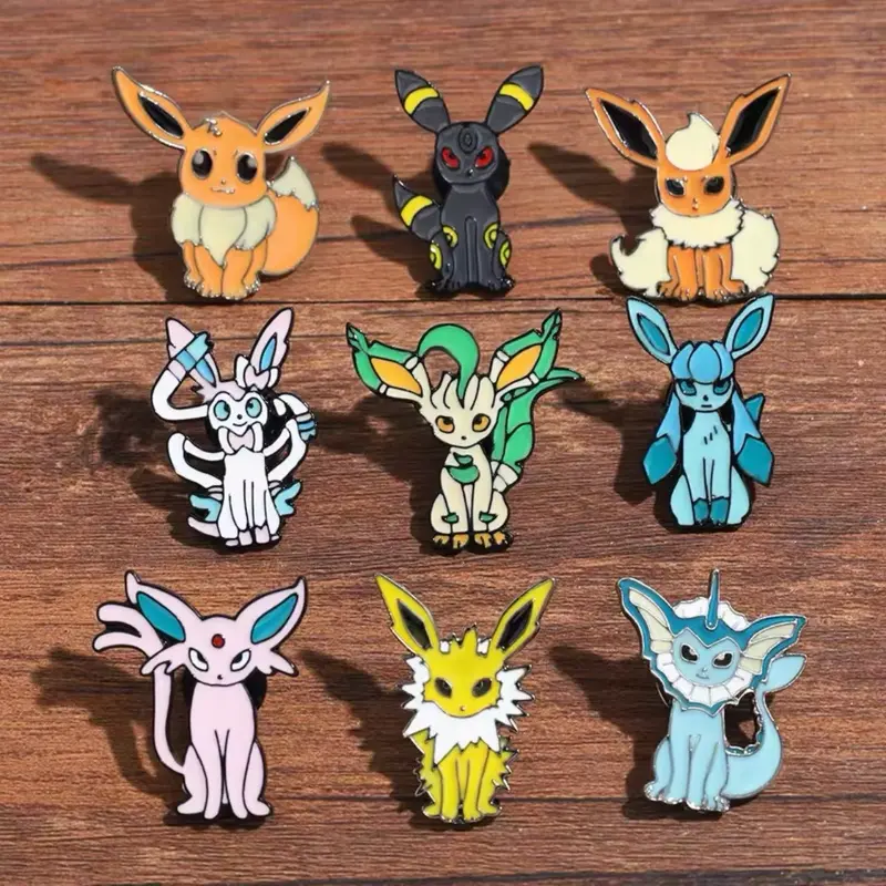 Pokemon Eevee and Eeveelutions Pins Set