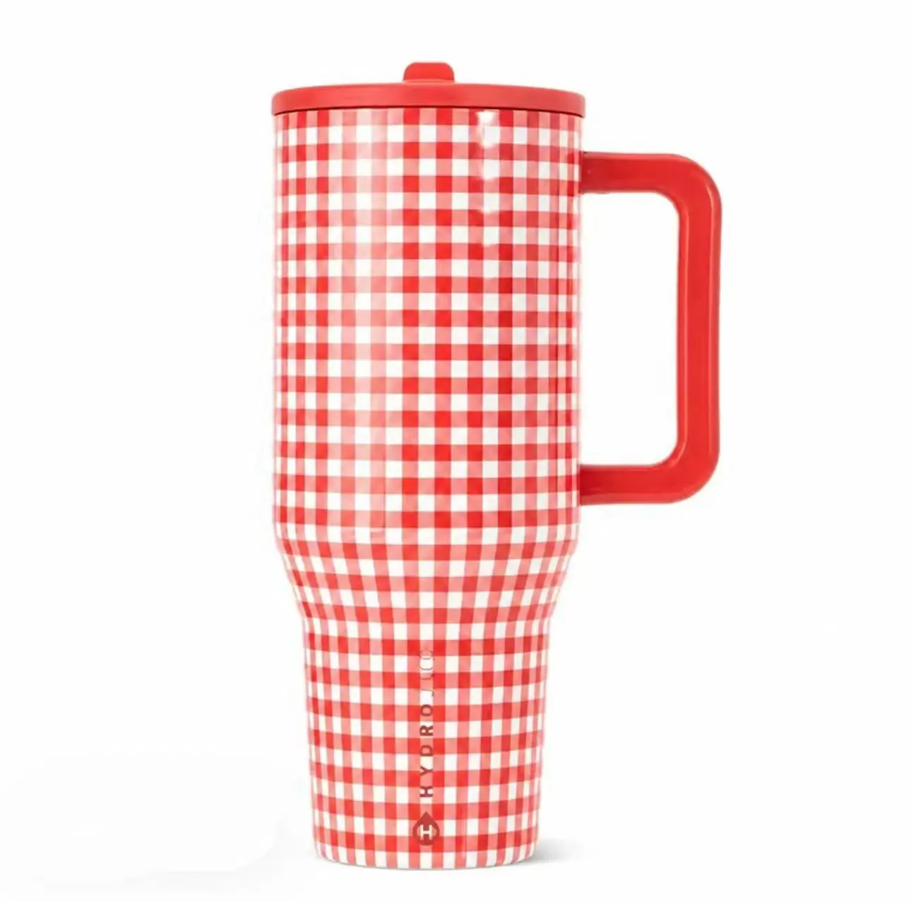 HydroJug 40oz red lined insulated stainless steel water bottle–Summer Collection Beautiful and portable cup,with leak-proof double wall structure,lid and straw,suitable for outdoor exploration,beach use (household storage bottle),drinks, fresh girl style