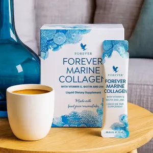 Forever Marine Collagen Daily Beauty Supplement with Vitamin C Biotin & Zinc for Skin Hair Nail Health 30 Liquid Sachets