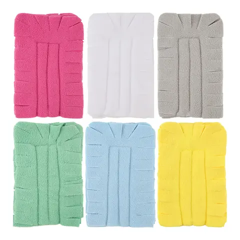 12-Pack Reusable Synthetic Fleece Duster Replacement Heads, Colorful Soft Polyester Fiber Flat Covers, Handle-Compatible, Absorbs Fine Dust, Ideal for Household Ceiling Fan & Furniture Cleaning, Duster Replacement Head