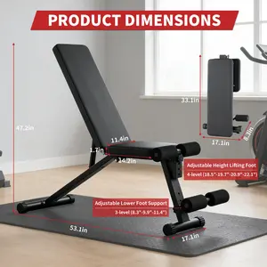 440lbs Adjustable Weight Bench, Foldable Flat Incline Decline Workout Bench & All-in-One Home Gym Training Station, Multi-Style & Weight Capacity Optional for Full Body Strength Training