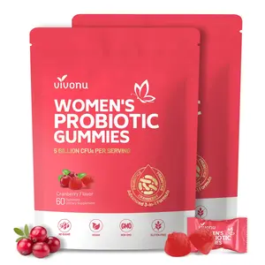 Cranberry Probiotic Gummies, Vegan 60 Gummies for Women's Health, Body Odor Reduction & Body Balance Support, Perfect Mother's Day Gift-Mother's Day Present