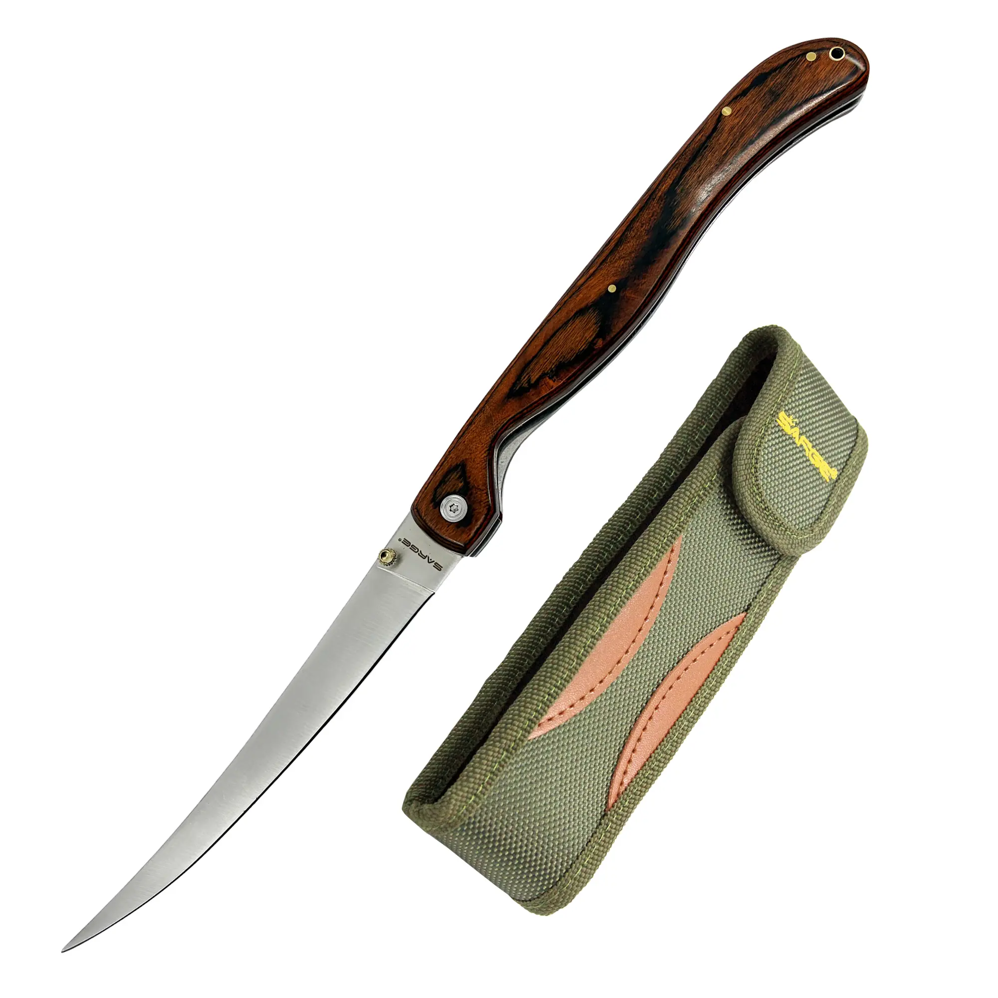 Riverwood Folding Fillet Knife Stainless Steel Fishing Knife For Outdoor & Culinary, Kitchen Use