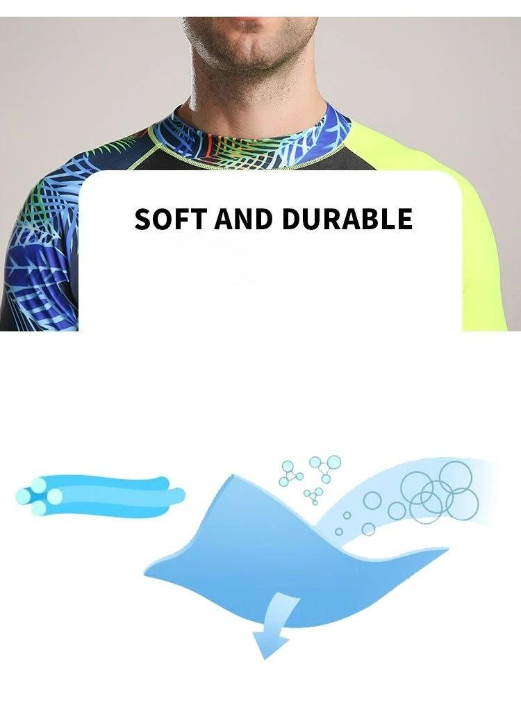 Long Sleeve Men Two Piece Swimsuit Snorkeling Suit Sunscreen Man Rash Guard Jellyfish Protection Swimsuit for Beach Surfing