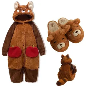 Adult Raccoon Role Play Costume Robe Kigurumi Unicorn Onesie Anime Pajamas Halloween Cartoon Bear Pajamas Home Clothes Pajama GARMENTARY