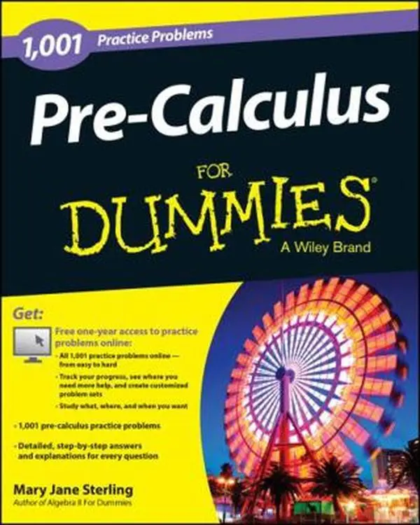 USED Book - Pre-Calculus for Dummies: 1,001 Practice Problems by Sterling, Mary Jane (Paperback) - english