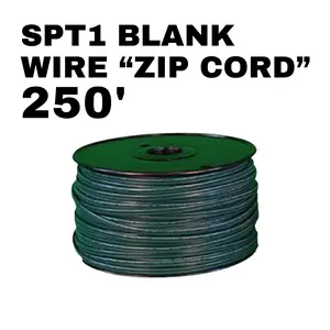 Green SPT1 Bulk Blank Wire/Zip Cord, No Sockets or Plugs