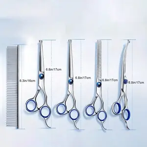 Professional Pet Grooming Scissors Set Stainless Steel for Dogs Cats