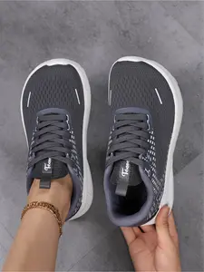 Women's Black & White Flyknit Sneakers: Wide-Toe, Lightweight Cushioned Sole  Breathable & Non-Slip for Daily Commute (Clean Aesthetic)