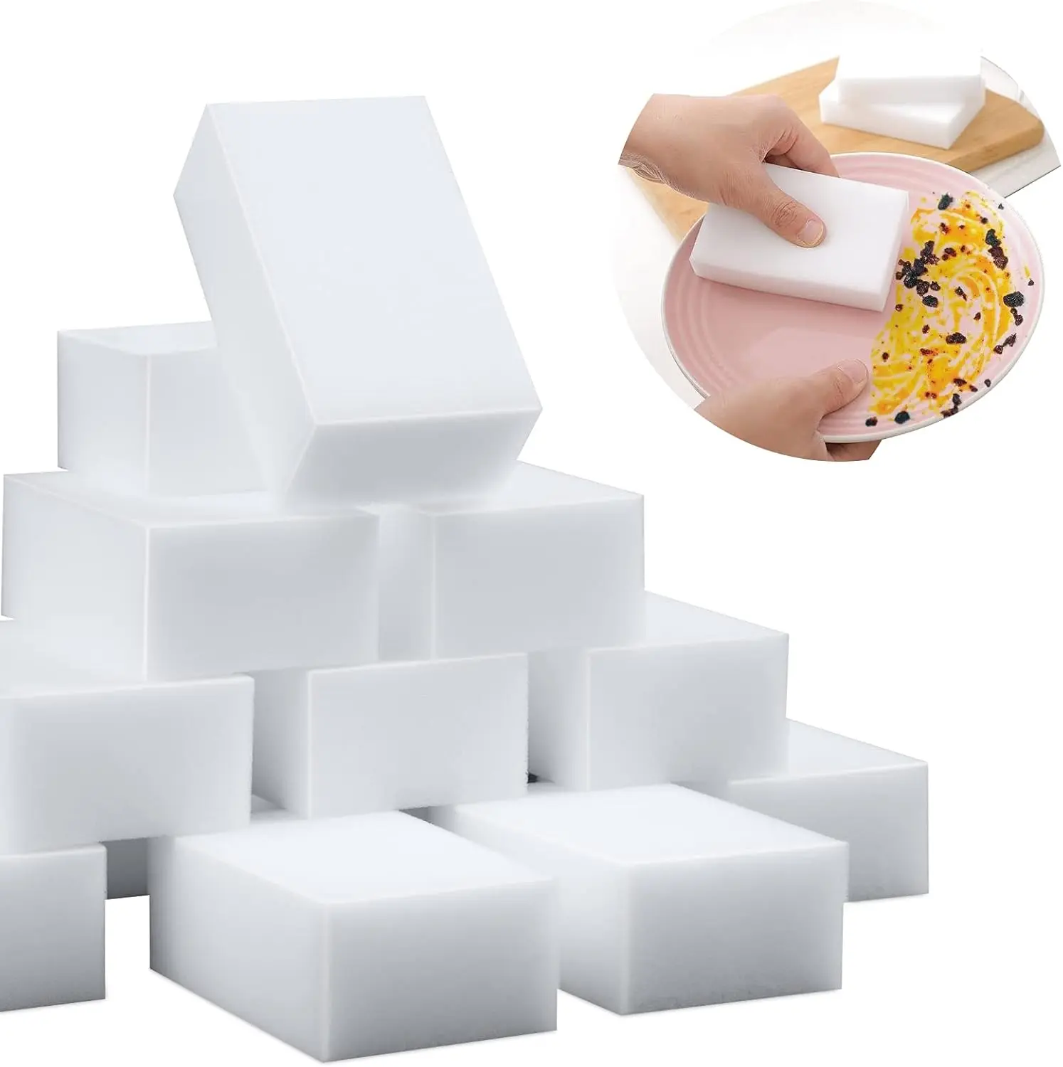 10 PCS Extra Premium Melamine Sponge Foam Cleaning,Magic Erasers Sponge Pads in Bulk,Non-Scratch Scrub Sponge, Household Cleaning Kitchen Dish Sponges