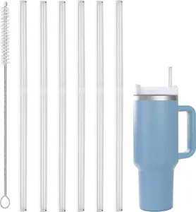 Replacement Straw for Stanley 40 oz 30 oz Cup Tumbler, 6 Pack Extra Long Reusable Straws for Stanley 40 oz, Cup Straw for Stanley Tumbler Accessorie