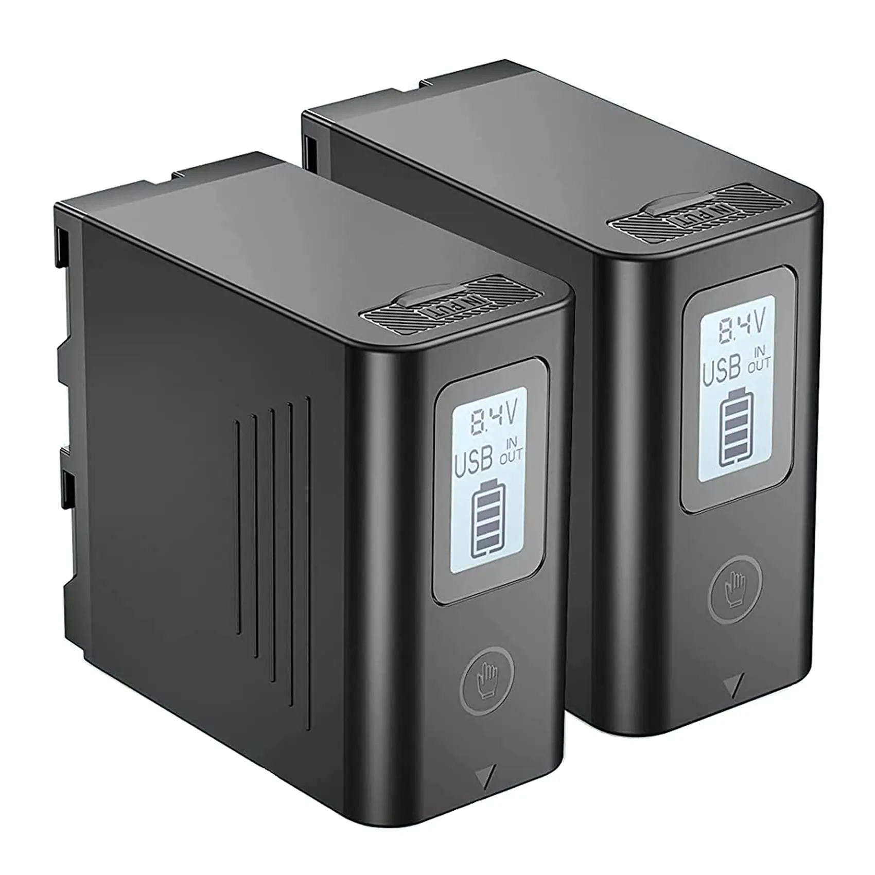 JYJZPB 2 Pack NP-F970 Replace Batteries for Sony NP-F970, F960, F950, F930, F550, F530, F570 Battery and Sony Handycams, Upgraded Sony NP-F970  with USB Output LCD Display Photography Equipment Camera Accessories