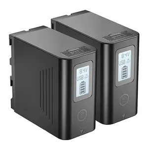 JYJZPB 2 Pack NP-F970 Replace Batteries for Sony NP-F970, F960, F950, F930, F550, F530, F570 Battery and Sony Handycams, Upgraded Sony NP-F970  with USB Output LCD Display Photography Equipment Camera Accessories