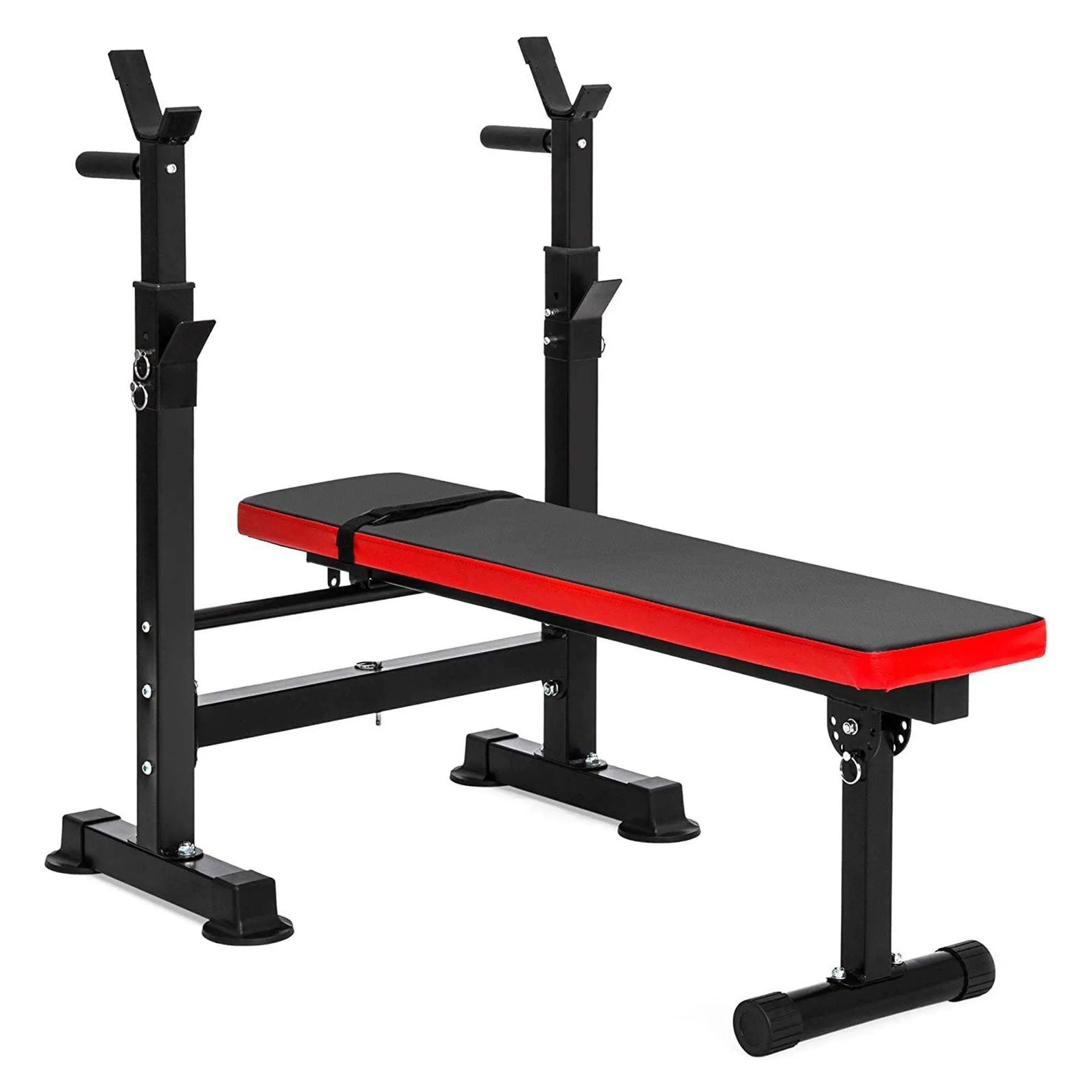 BalanceFrom Fitness Multifunctional Adjustable Workout Station with Squat Rack, Olympic-Style Bench, 400 lbs Weight Capacity, 40 x 12 x 40 Inches