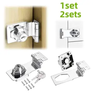 Knob Style Furniture Safety Lock, Cabinet Drawer Lock with Key & Screw, Home Security Lock, Home Accessories, Home Hardware Accessories