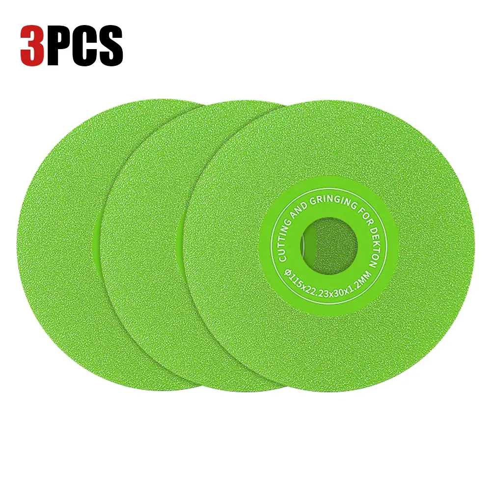 LOZLIN 1PC/3PC 4.5" Diamond Blade for Angle Grinder - 115mm Tile Cutting, Grinding & Chamfering Disc for Porcelain, Ceramic, Marble & Granite