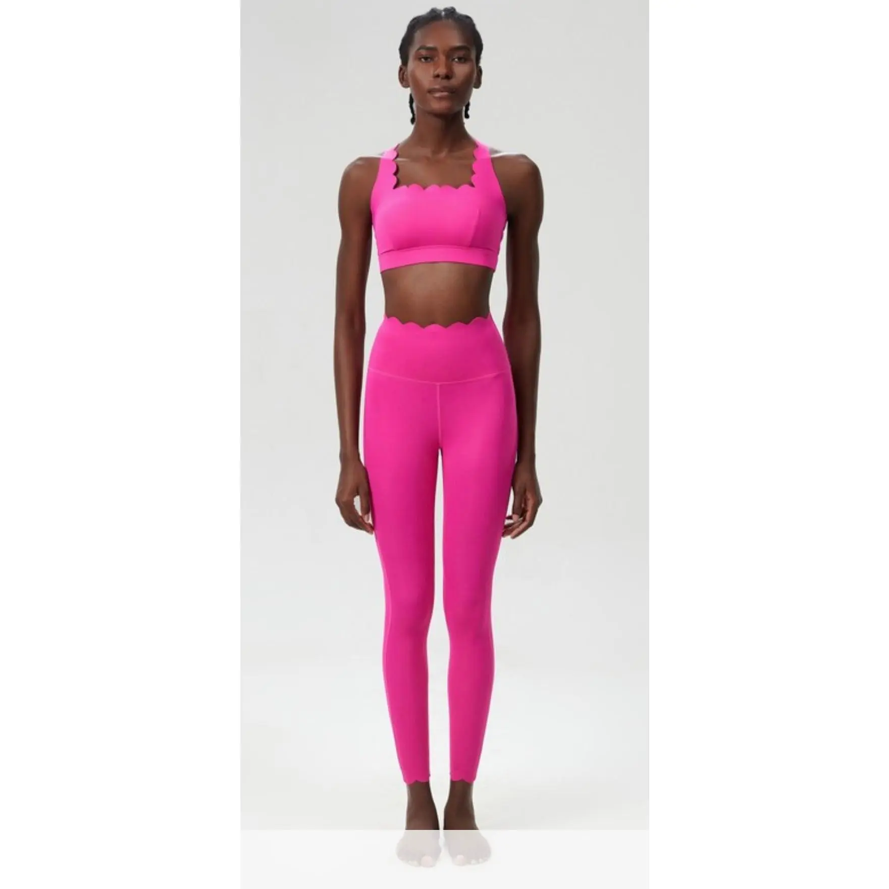 PREORDER Scalloped sports bra and Leggings Set