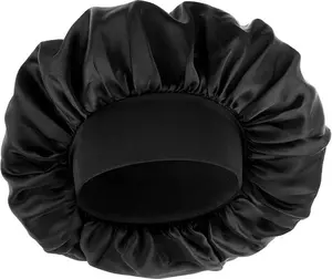 Silk Bonnet Men Satin Bonnet Elastic Band Silk Sleep Cap Soft Adjustable Hair Cap Hair Wrap Women Sleeping