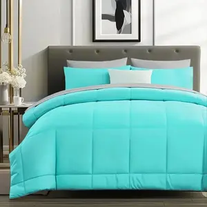 5/7-Piece Luxury Checkered Comforter Set - Soft Breathable Microfiber Bedding with Sheets, Pillowcases & Shams | All-Season Down Alternative Quilt Set for Queen/King Size Beds