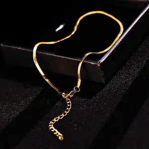 Women’s Minimalist Anklet – Nooxian Solid Chain Everyday Jewelry