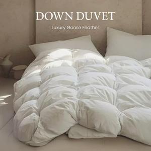 APSMILE Luxurious Goose Down Feather Comforter Duvet Insert Ultra Soft Fluffy Lightweight All Season Down Comforter Super Warmth Hotel Collection Bedding Sleeping Lightweight Cozy Blanket ,mid year sale,deals for you,marshmallow