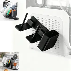 Ninja Slushie & Coffee Maker Machine Accessories Cup Organizer For Ninja Slushie Machine FS299 FS301 & FS300-3-in-1 Side-Mounted Holder For Cups Lids & Straws Cup Holder Ninja Slushy Accessories