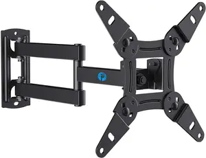 Adjustable Wall Mount Bracket for TVs and Monitors, Fits 13-42 Inch Screens, Includes Full Motion Articulating Arms for Swivel, Tilt, and Extension. Compatible with VESA 200x200mm, Supports Up to 44lbs.