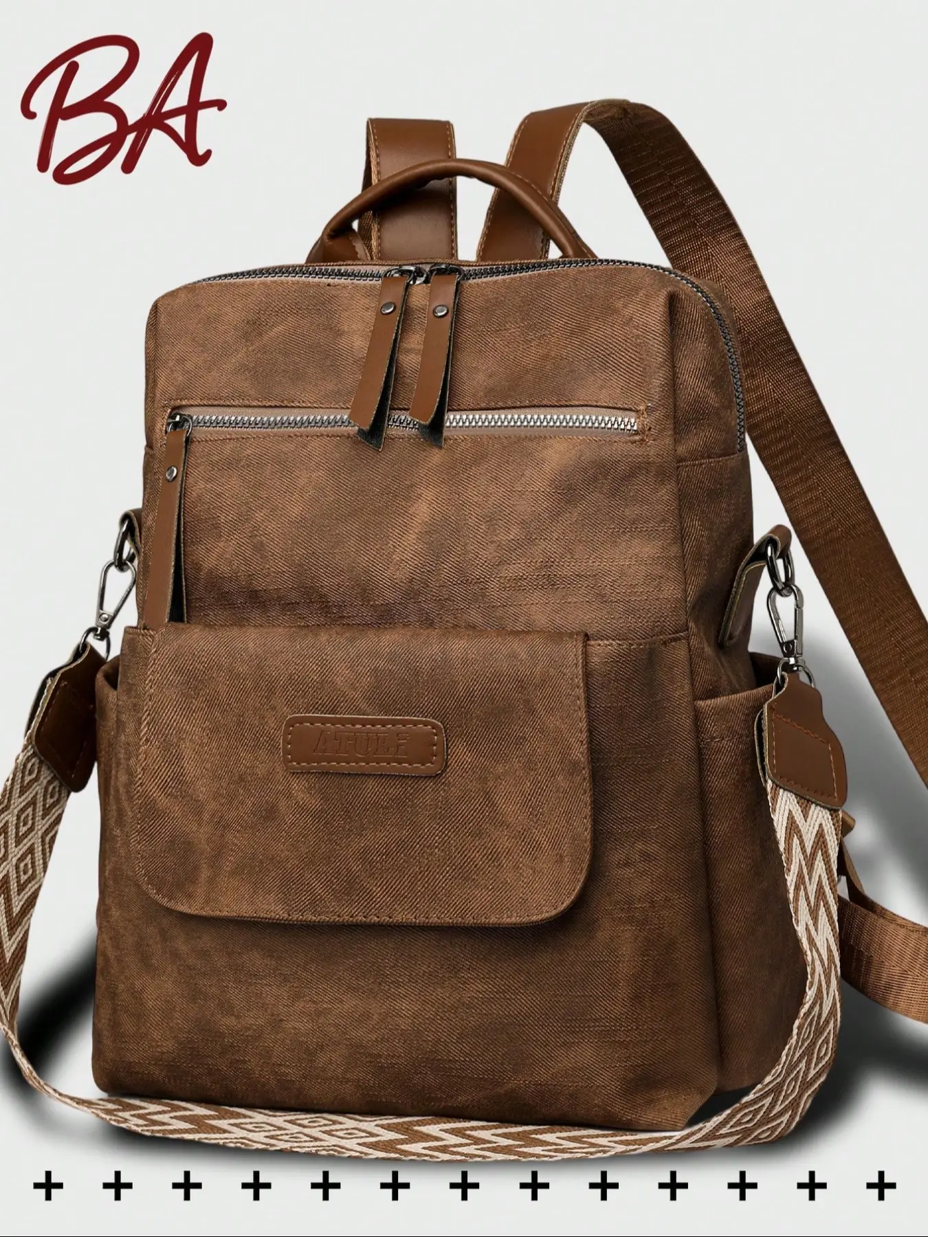 Anti-Theft Retro Pu Leather Backpack, Multi Compartment Backpack, Multifunctional Travel Backpack, Travel Backpacks, Multi-Pocket Lightweight Travel Bag, Large Capacity School Bag, Suitable For Students, Business People, Travel