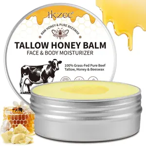 Tallow Honey Balm, 1 Box/2 Boxes Organic Grass-fed Beef Tallow Balm with Raw Honey, Skin Improvement Cream, Moisturizing Cream for Soft, Smooth Skin, Nourishing Moisturizing, Long Lasting Moisturizing, Non Greasy Moisturized