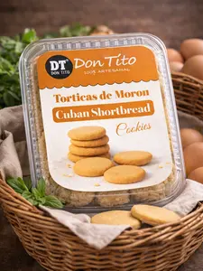 Don Tito Torticas de Moron Cuban Shortbread Cookies - Traditional Cuban Butter Cookies with Soft Crumbly Texture & Rich Homemade Flavor Made in USA